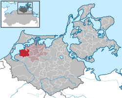 萨尔在前波美拉尼亚-吕根县的位置