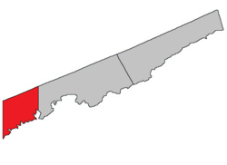 Location within Saint John County.