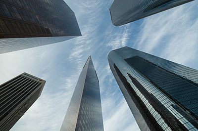 Gedung pencakar langit di Bunker Hill, Downtown Los Angeles.