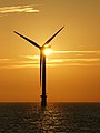 Вітрогенератор на обмілині Торнтон за 28 км від бельгійського узбережжя Північного моря