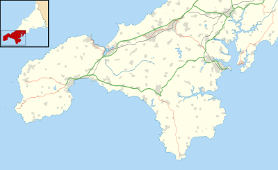 Location map United Kingdom Cornwall southwest