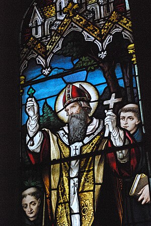 St. Patrick preaches to the Celtic High King o...