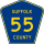 County Route 55 marker