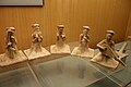 Musicians wearing qixiong ruqun, Sui dynasty figurines.