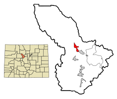 Location in Summit County and the state of Colorado