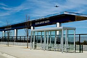 TEXRail DFW Airport North station, December 2018.