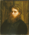 Philadelphia Museum of Art. The Bohemian: Portrait of Franklin Louis Schenck (c.1890). ASL from c.1888 to 1893. Second curator of ASL. Featured in 7 Eakins paintings. Moved to Brooklyn after ASL's failure. Settled in Northport, Long Island, painting romantic landscapes. Died 1926 (age 71).[35]