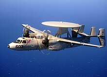 VAW-124 E-2C flies over the Gulf of Oman, 2009. US Navy 090325-N-7571S-008 An E-2C Hawkeye, assigned to the.jpg