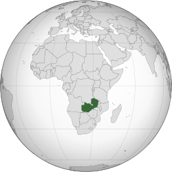 Location of Zambia