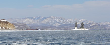 Les deux frères à Roudnaïa Pristan en hiver.