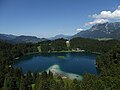 Blick von der Heini-Klopfer-Skiflugschanze Oberstdorf