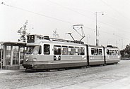 Amsterdamse dubbelgelede tram 660 (series 5G) built 1964.