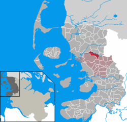 Elhelyezkedése Schleswig-Holstein térképén