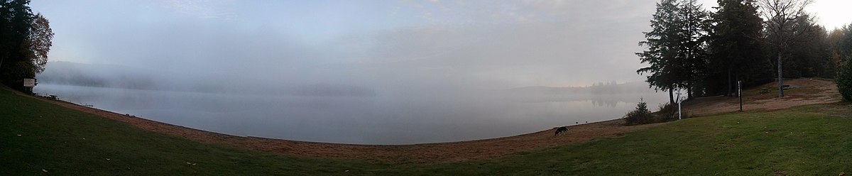 Canisbay Lake vid solnedgång, hösten 2014.