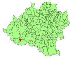 Location of Caracena in Soria Province