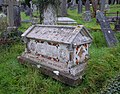 Unusual Victorian tiled chest monument