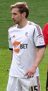 Dawson playing for Bolton Wanderers in 2013 Craig Dawson Bolton.jpg