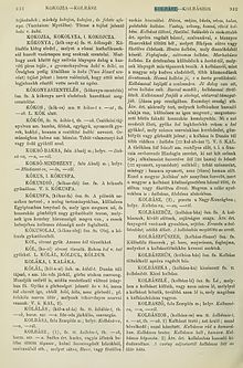 Czuczor Gergely és Fogarasi János: A magyar nyelv szótára című művének 931–932. oldala (1865)