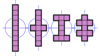 D2 Симметричное вращение и отражение Nonominoes.svg