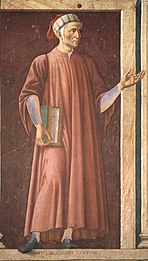 Portrait de Dante (1450), Andrea del Castagno, musée des Offices, Florence.