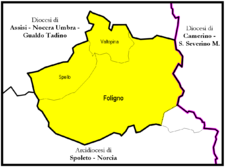 Diecéze Foligno na mapě