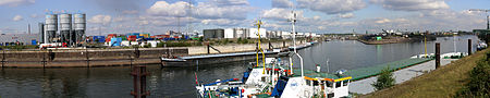 Panorama: haven van Duisburg