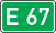 Označení silnice E67 v Lotyšsku
