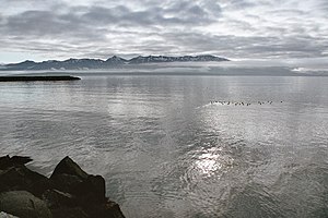 Eyjafjörður von Dalvík aus gesehen