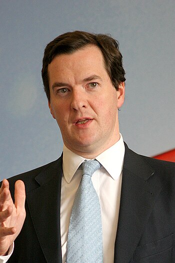 English: George Osborne MP, pictured speaking ...