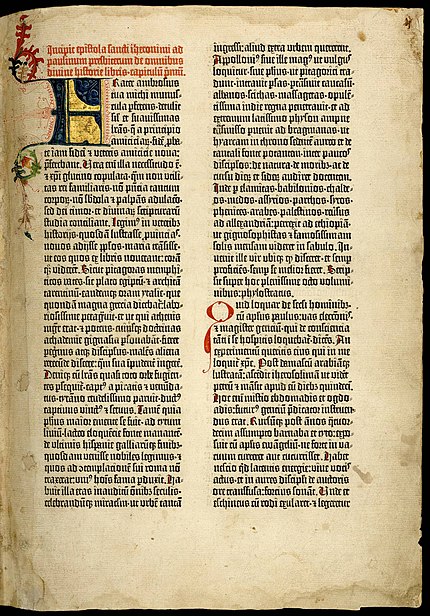 Archivo:Gutenberg bible Old Testament Epistle of St Jerome.jpg