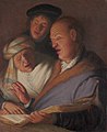 Die drei Sänger (Hören), 1624/25, Öl auf Eichenholz, 21,6 × 17,8 cm, The Leiden Collection, New York City