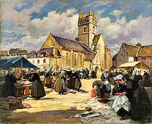 Henri Barnoin : Marché à Quimperlé.