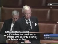 Файл: Заседание Палаты представителей 8 октября 2002 г. Палата представителей обсудила с Ираком использование военной силы.