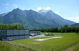 English: Heliport in Balzers, Liechtenstein. I...