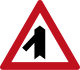 Minor road merging from the left