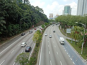Jalan Damansara near Muzium Negara facing east (220812).jpg