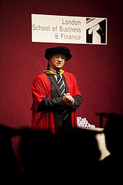 Former vice-rector James Kirkbride at the 2011 Summer graduation ceremony James Kirkbride2.jpg