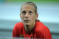 Vizeweltmeisterin trotz eines Sturzes im abschließenden 800-Meter-Lauf: Jennifer Oeser
