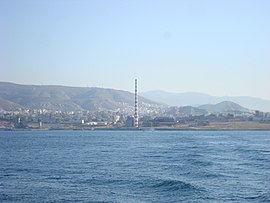 View of Keratsini electricity factory, in Piraeus