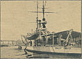 Det danske kystbevogtningsskib "Herluf Trolle" ved et besøg i Newcastle-on-Tyne i 1914.