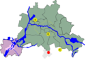 Розташування на околиці Берліна (червона крапка)