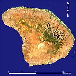 Satellietfoto van Lānaʻi