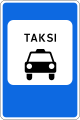 Taxi sign, Lithuania