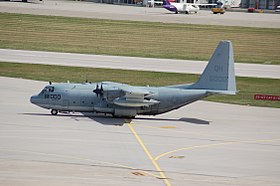 Le Lockheed KC-130T de l'US Marine Corps Aviation accidenté en 2012.