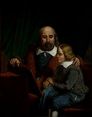 Muž s chlapcem v renesančních kostýmech