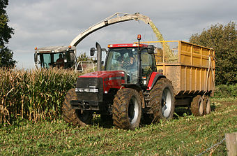 Case IH Magnum MX 270 beim Maishäckseln