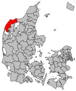 Locatie van gemeente Thisted