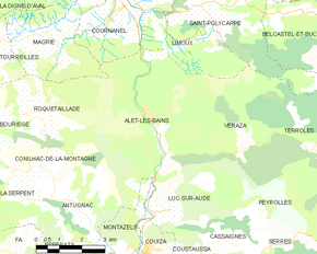 Poziția localității Alet-les-Bains