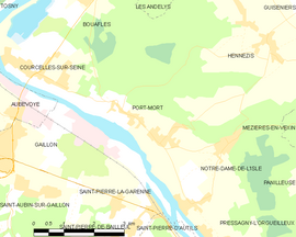 Mapa obce Port-Mort