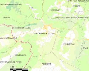 Poziția localității Saint-Hippolyte-du-Fort